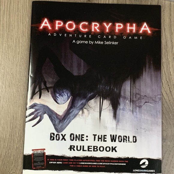 APOCRYPHA ADVENTURE Card Game Box One: The World - Lonesharkgames 2017-open Box - Picture 4 of 16